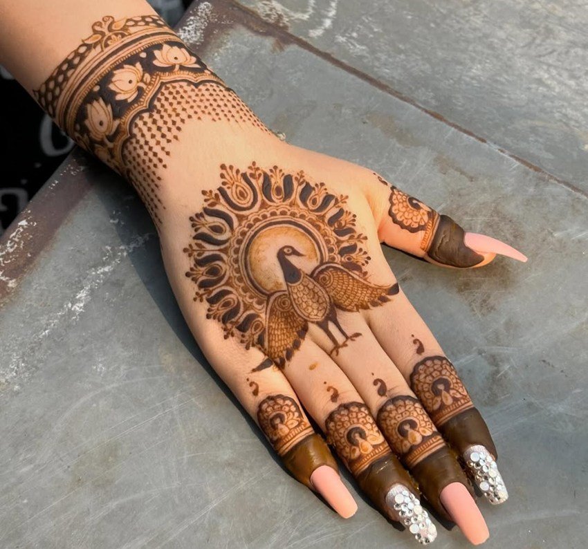 Teej Unique Full Hand Mehndi Design