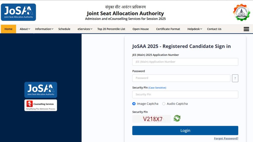 JoSAA, JoSAA Counselling, JoSAA Result, JoSAA Seat Allotment, JoSAA 2025 Round 4 Seat Allotment, JoSAA 2025 Round 4 Seat Allotment Result