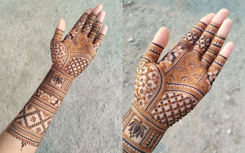 Last Sawan Somwar Mehndi Design