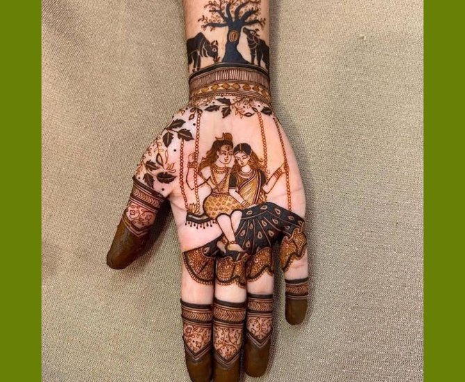 Mark Hariyali Teej with Elegant and Meaningful Mehndi Designs