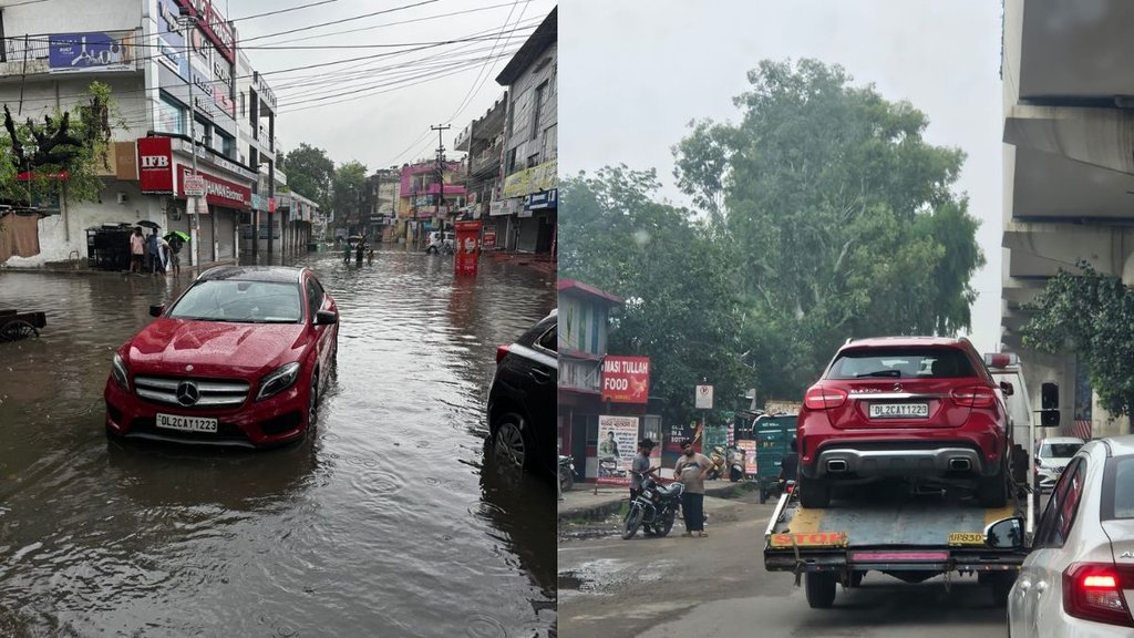 ghaziabad municipal commissione | Ghaziabad waterlogging | Mercedes