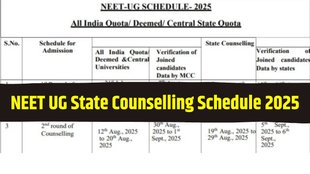 NEET UG 2025 MCC State Counselling Schedule, mcc.nic.in, neet, neet ug, neet ug 2025, neet ug counselling, neet ug state ug counselling