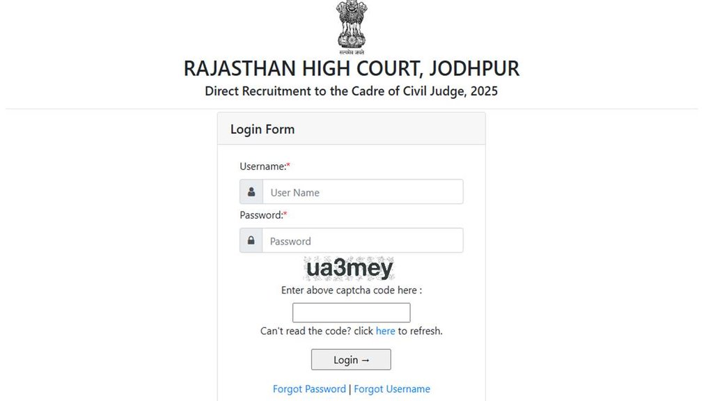 Rajasthan High court Admit Card, Civil Judge Admit Card,