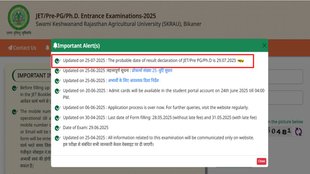 Rajasthan JET result 2025, Rajasthan JET 2025, Result Date Revised,