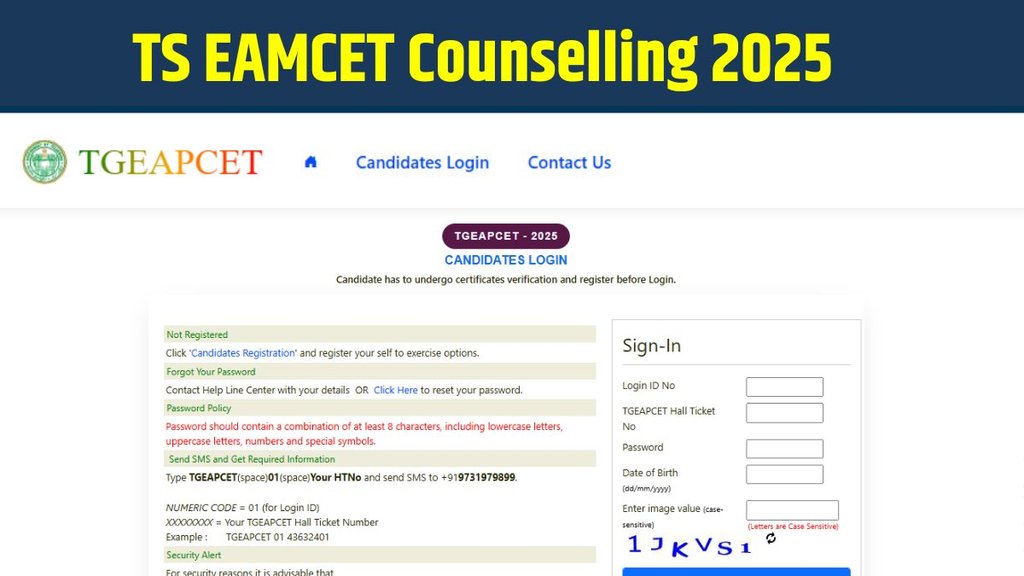 TS EAMCET Counselling 2025, TS EAMCET Counselling 2025 seat allotment result, TG EAPCET mock allotment released, TG EAPCET mock allotment direct link