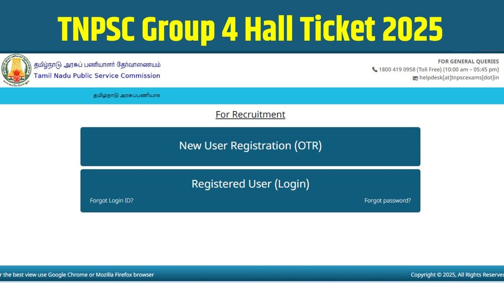 Tnpsc group 2 hall ticket, tnpsc.gov.in, tnpsc hall ticket download, Tnpsc group 4 hall ticket 2025