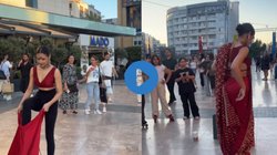 बीच मॉल में साड़ी पहनने लगी युवती, लग गई लोगों की भीड़, दौड़कर आया गार्ड और फिर…, Viral Video देख यूजर्स बोले – तमाशा कर दिया