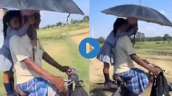 पापा को नहीं लगे धूप, इसलिए साइकिल पर छाता लिए खड़ी रही बच्ची, Viral Video देख यूजर्स बोले – बेटियां तो ऐसी…