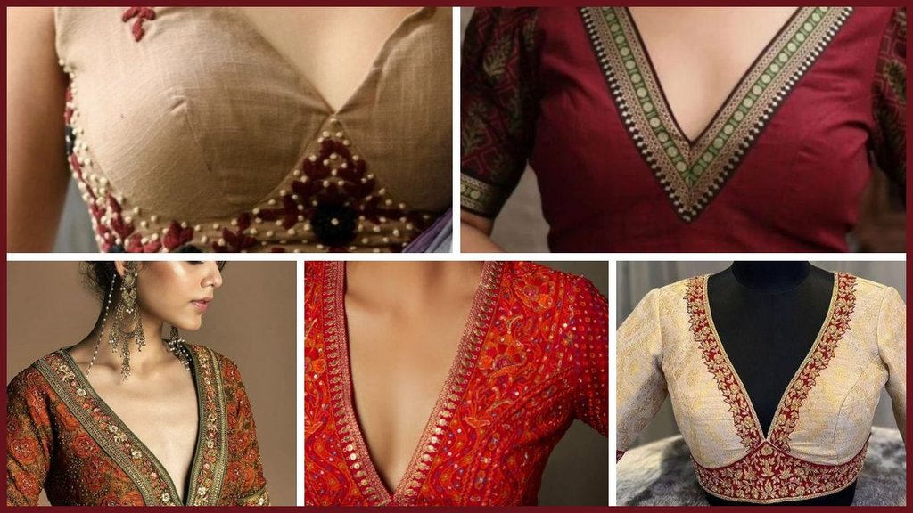 deep V Neck Blouse, V Neck Blouse, deep V Neck Blouse Designs