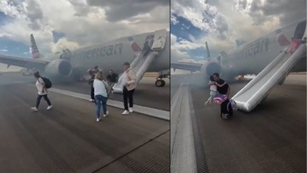 American Airlines flight wheels caught fire before take off passengers ran  away to save their lives watch VIDEO -American Airlines Plane Catches Fire:  टेक ऑफ से पहले विमान के पहियों में लगी