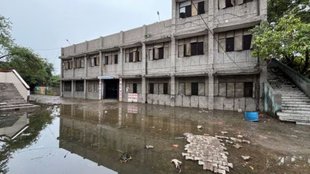 Delhi Tikri Kalan classrooms rainwater, Mundka nursery schools rain waterlogged,