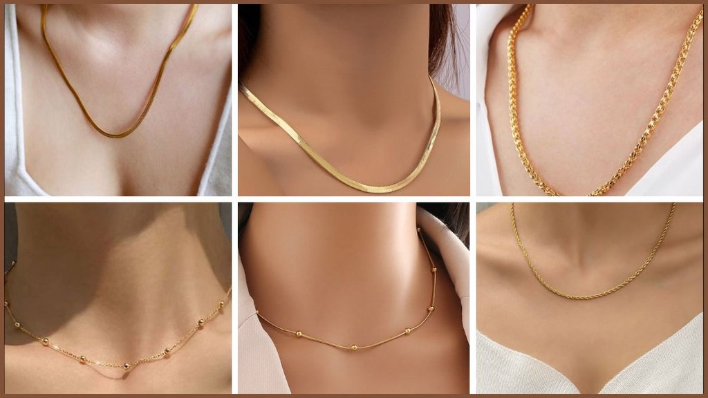 Simple Gold Chain design for Girl, Stylish Gold Chain design for female with photos, Gold Chain design for female