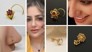 Gold Nose Ring Designs | gold nose pin small size | Unique Nose Stud