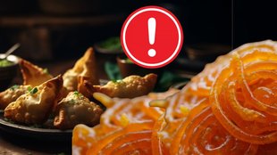 jalebi, samosa, warning