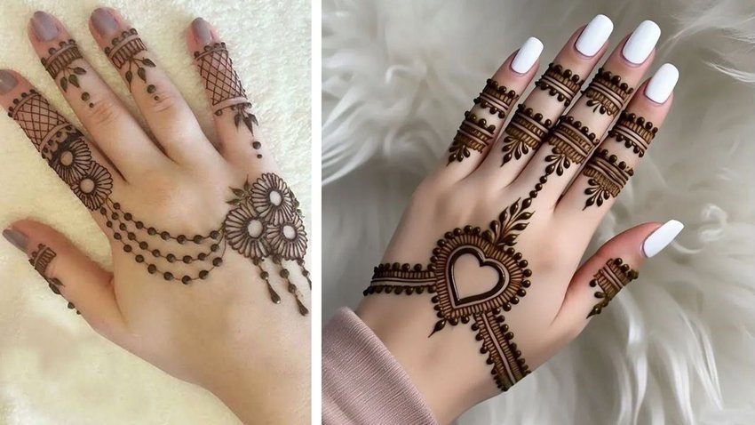sawan mehndi design simple