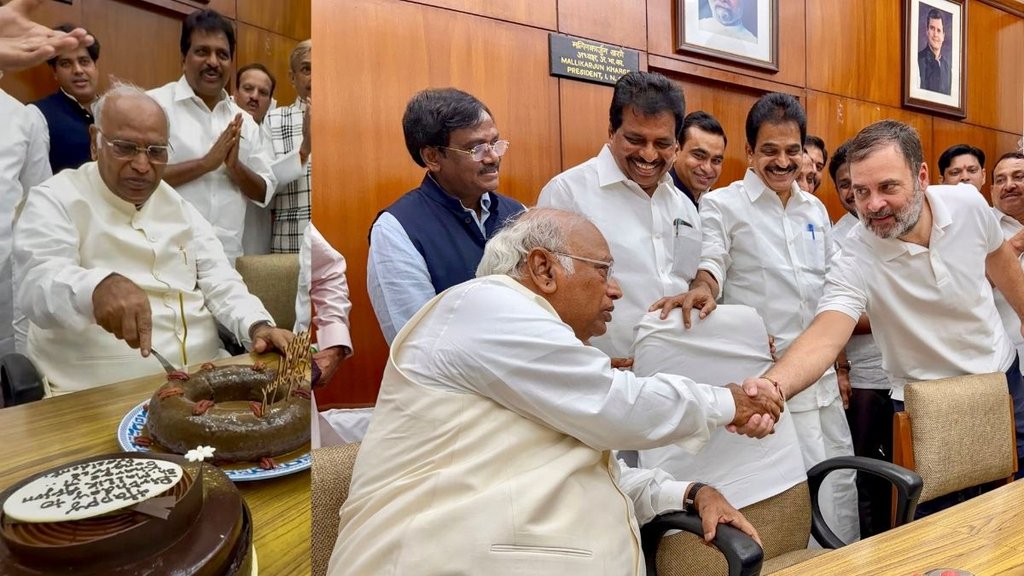 kharge birthday, kharge video, rahul gandhi