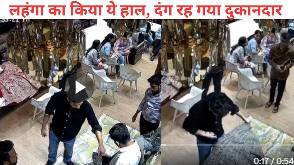 Maharashtra lehenga refund incident, Man shreds lehenga with knife viral video,