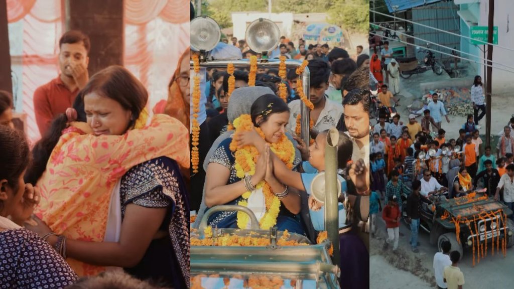 teacher farewell student villagers cried video viral