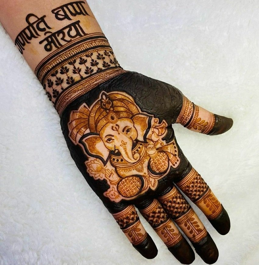 Adorn Your Hands with Ganesha Inspired Mehndi Designs