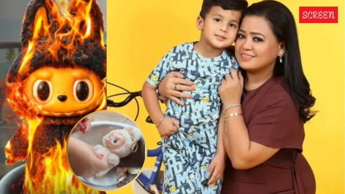 Bharti singh, bharti singh burnt labubu doll
