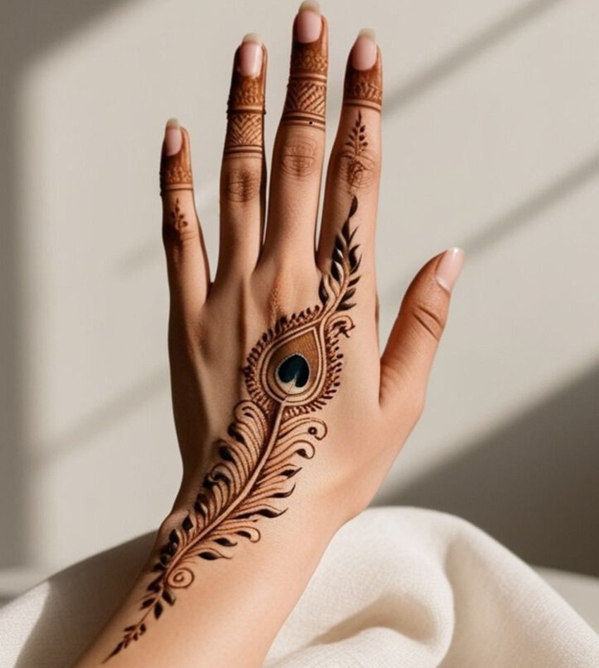 Celebrate Janmashtami with Gorgeous Radha-Krishna Mehndi Patterns