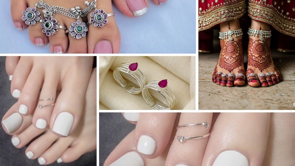toe rings designs, trendy toe rings designs, sliver toe rings designs