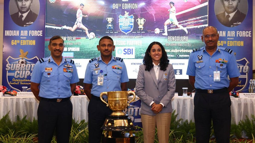 Subroto Cup 2025, Air Marshal S Shivkumar, Vaibhav Suryavanshi, Sachin Tendulkar