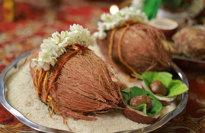 why break coconut in pooja