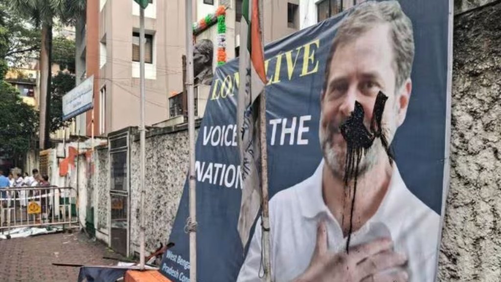 Congress office attack Kolkata, Bidhan Bhawan ransacked, BJP supporters attack Congress headquarters