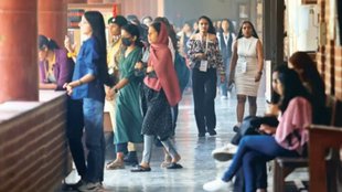 DU Students Union Election, DUSU bond controversy, NSUI protest