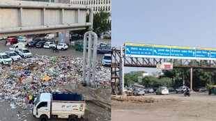 Gurugram, viral X post, Gurugram littered road