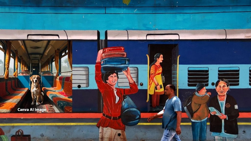 Dog in Train| stray dogs shelter| supreme court on dogs