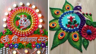 Ganesh Chaturthi 2025 | Ganpati rangoli simple | Modern ganesh rangoli | Ganesh chaturthi rangoli