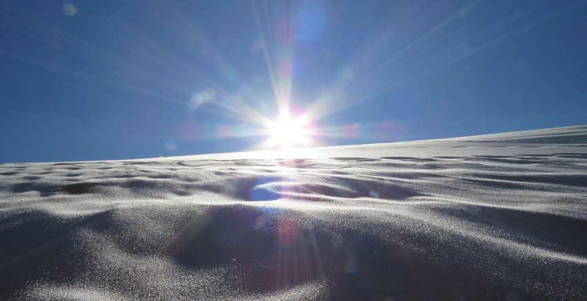 Golden Sand Meets White Snow