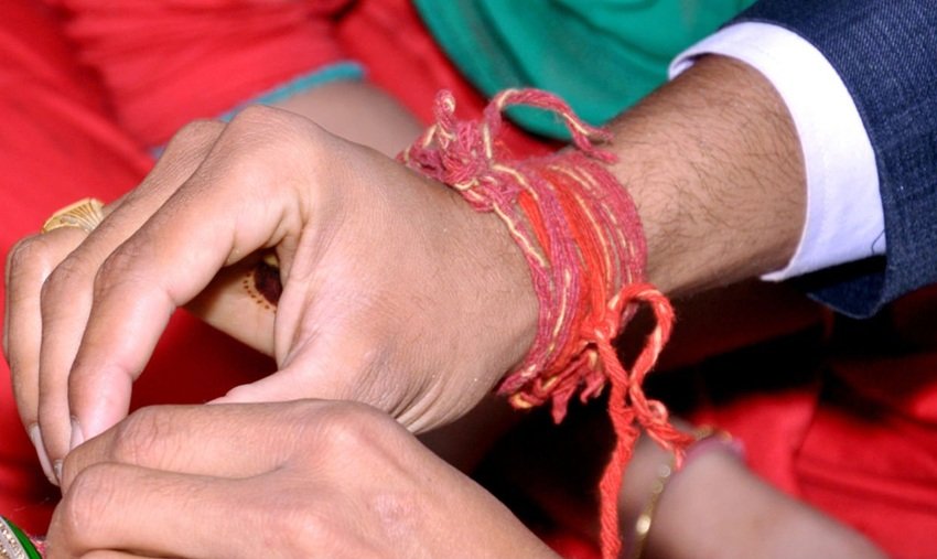 Indian couple playing