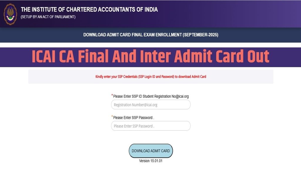 ICAI CA Admit Card Out, ICAI, CA Final Admit Card, CA Inter Admit Card