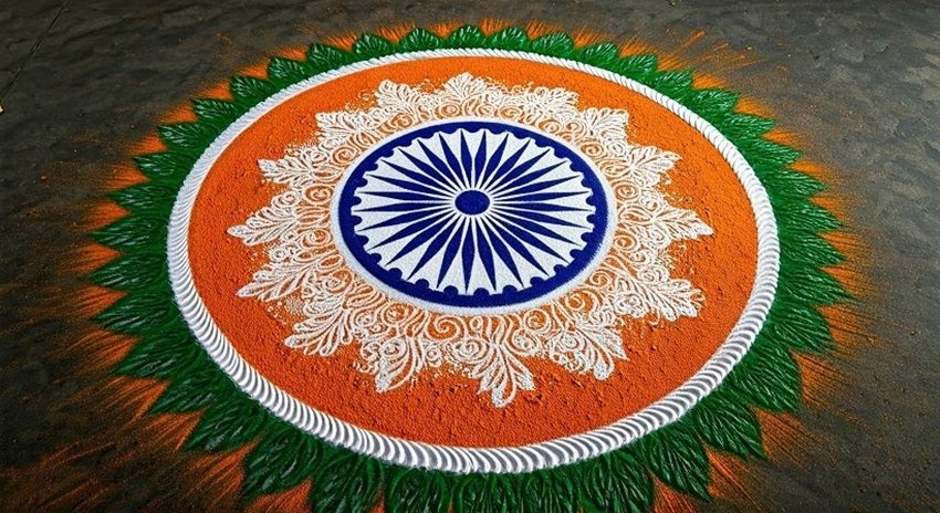 Independence Day rangoli designs
