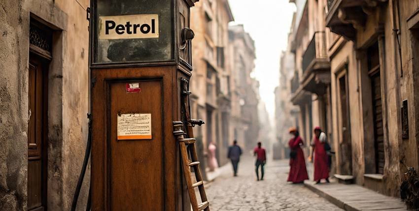 when was first petrol pump opened