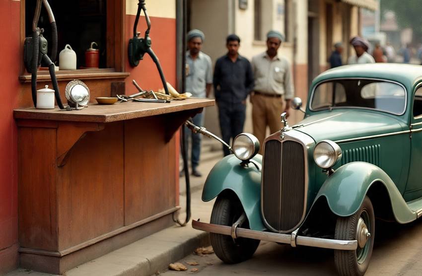 petrol price in 1924 India