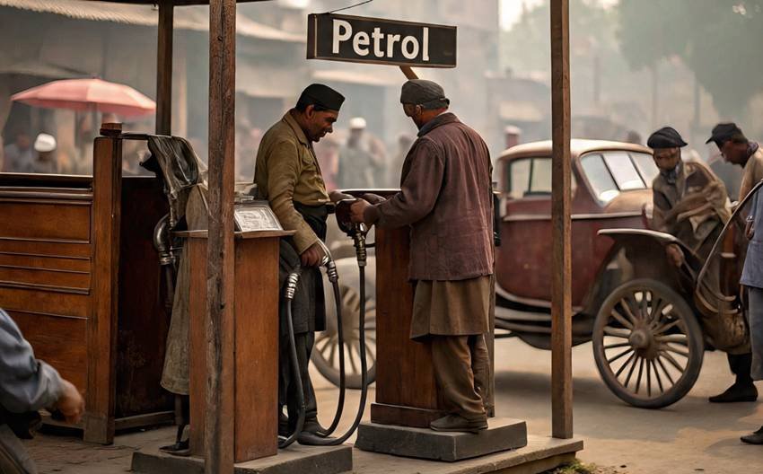 Burmah Shell first petrol pump