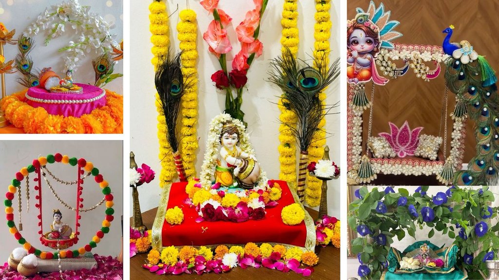 Janmashtami Decoration Ideas | kanha ji ka hindola | kanha ji ka jhula kaise sajaye
