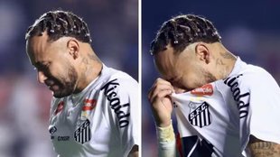 Neymar crying, Neymar tears, Neymar 6-0 defeat crying