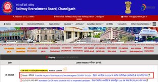 RPF SI Result 2025, RPF result out, RPF Sub Inspector Result,