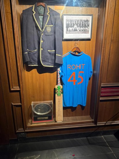 Rohit Sharma World Cup T shirt, Bapu Nadkarni blazer, MCA museum