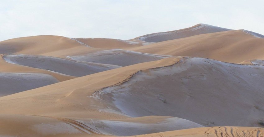 Sahara Desert snowfall