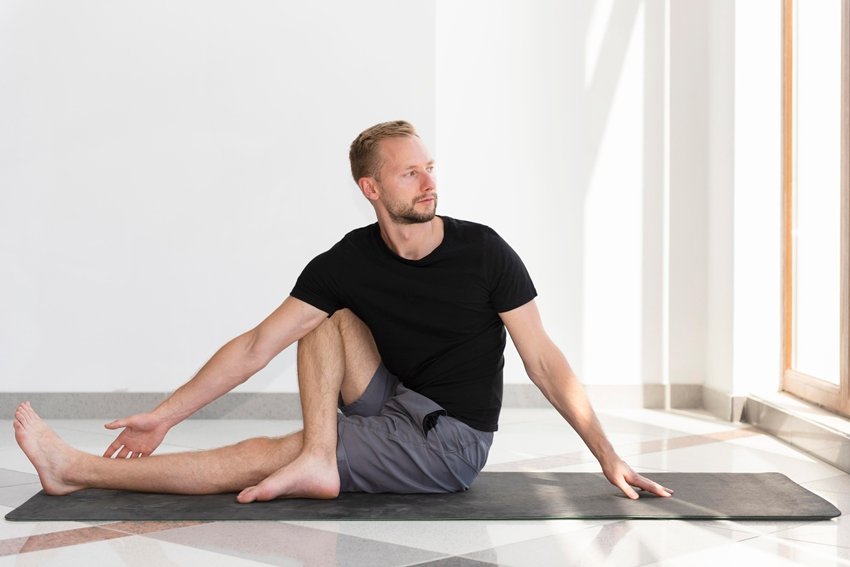 Seated figure four (hip) stretch