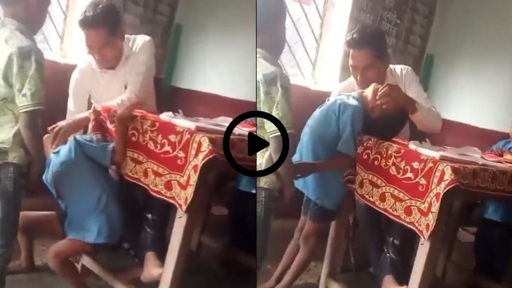 Seoni, Cruelty of teacher in government school of Seoni, Seoni Teacher Viral Video