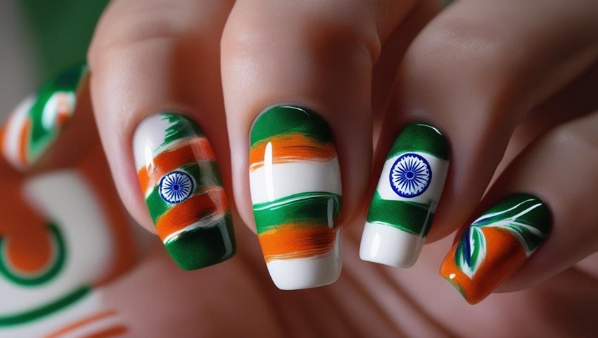 Show Your Love for India with These Beautiful Independence Day Nail Art Inspirations
