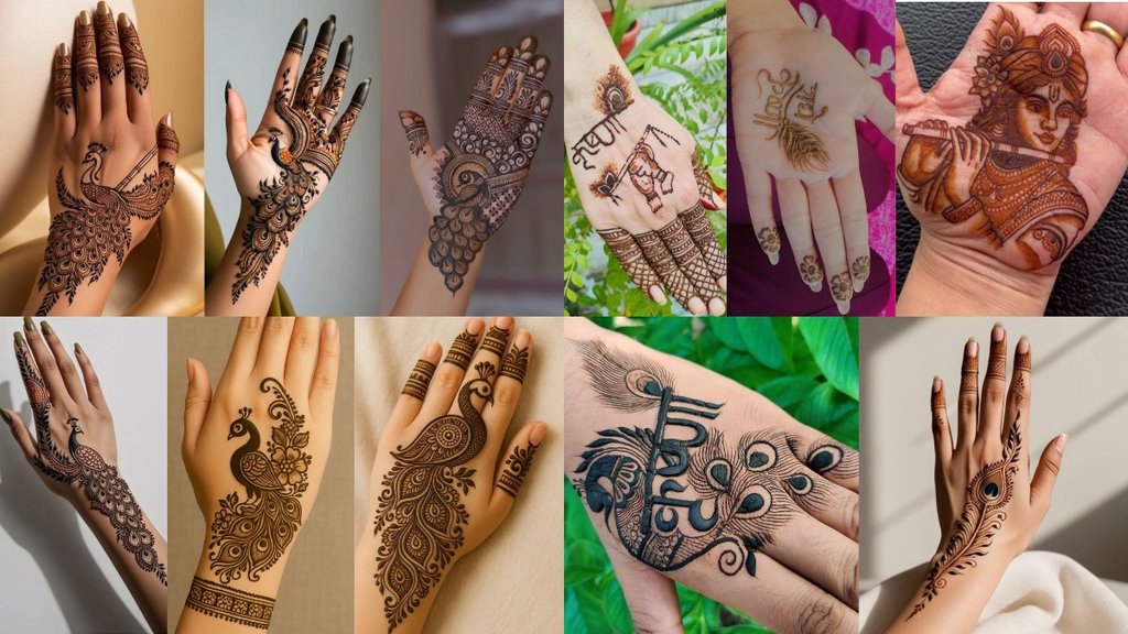 janmashtami mehndi design, mehndi design, mehndi for Janmashtami,
