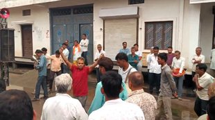 Madhya Pradesh, Mandsaur, man dances at friend's funeral